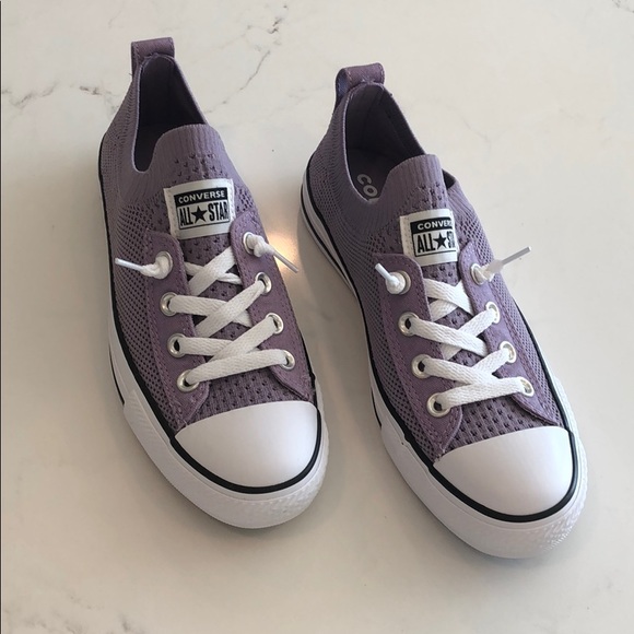 converse shoreline knit purple